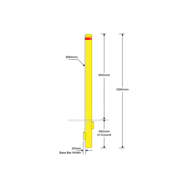 Superior Steel Bollard ™ 90mm Below Ground - Image 2